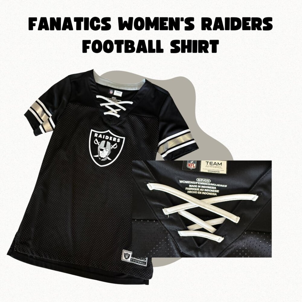 Las Vegas Raiders Womens Standard Lace Up Tee Shirt